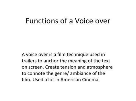 Image result for Voice Over Examples
