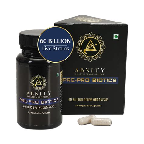 Abnity 60 Billion CFU Probiotics + Prebiotic Fiber Proven to Support ...