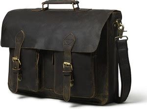 Mahetri Knox Leather office Laptop Bag 16 inch Medium Briefcase - For ...