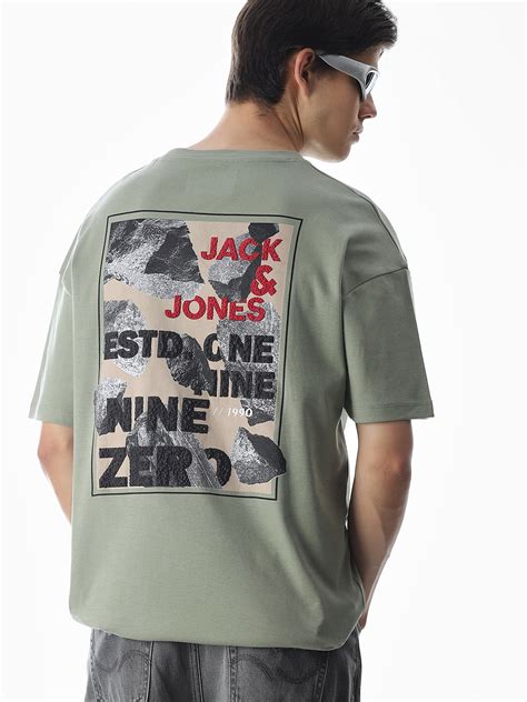 Buy Green Printed Boxy Fit T-shirt for Mens Online at Jack&Jones ...