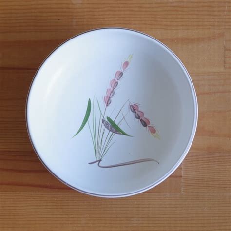 デンビー グリーンウィート 麦 ピンク ボタニカル ボウル 小鉢 深皿 17cm #200827-2 イギリス ヴィンテージ 食器 陶器 ...