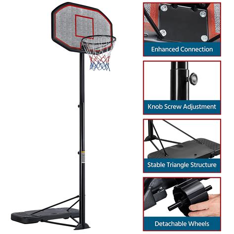 Snapklik.com : Yaheetech 7-10ft Basketball Hoop System Portable ...