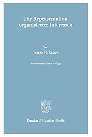 Buy Die Reprasentation Organisierter Interessen Book Online at Low ...