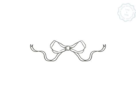 Bow Ribbon Hand Drawn Design, Wedding Invite Stationary Vector Graphic ...