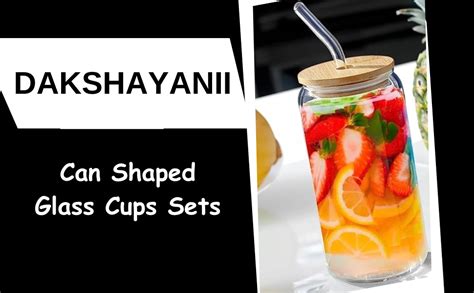 Dakshayanii Ice Juice Coffee Drinks Glass Can Sipper Tumbler Mug with ...