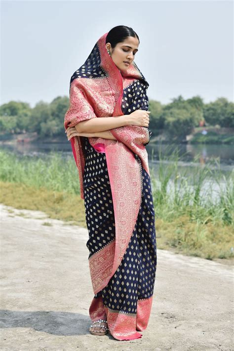 SHOP GEORGETTE BROCADE SAREE WITH SMALL BUTI MOTIF - Binal Patel