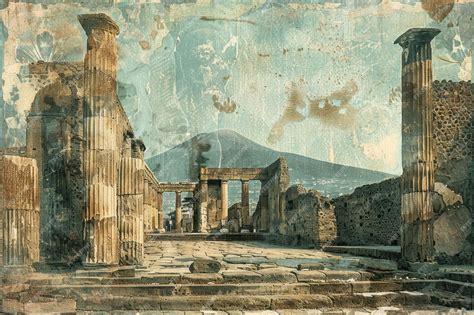 Premium Photo | Ancient City Ruins of Pompeii Art Collage