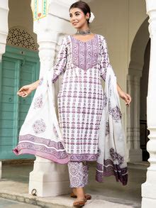 Jashn Sneh Set Of Kurta Pants Dupatta – InduBindu