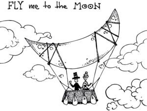 fly me |moon quotes|wall poster Paper Print - Decorative posters in ...