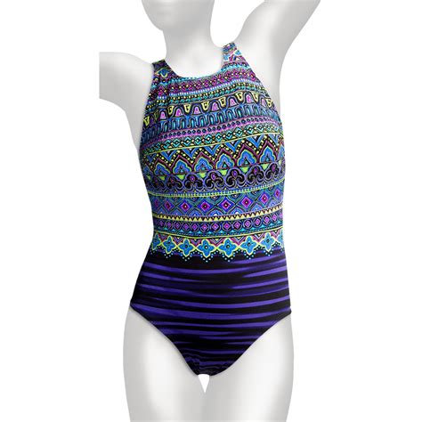 Ladies One Piece High Neck Swimwear at Edward Stenhouse blog
