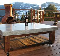 Image result for Concrete Top Round Coffee Table