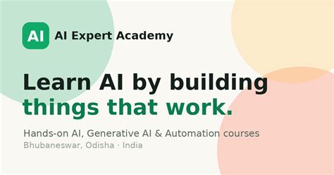 Learn AI & Automation, Hands-on — AI Expert Academy