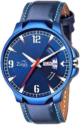 ZIERA Analog Day and Date Men's Watch (Strap Blue , ZR999) : Amazon.in ...