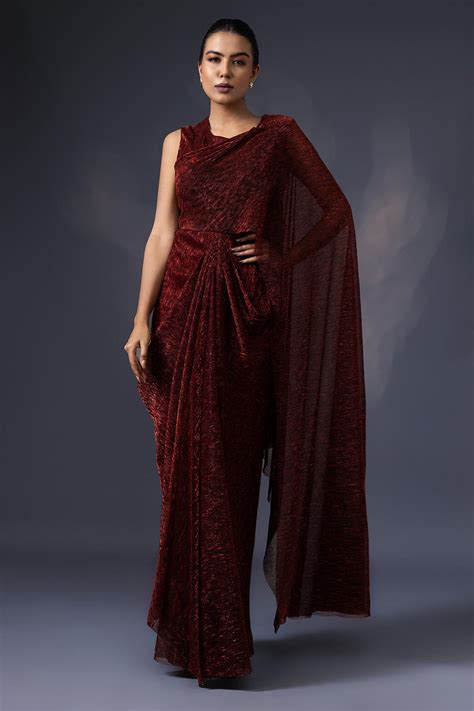 Pre Draped Gown Saree – Daatri