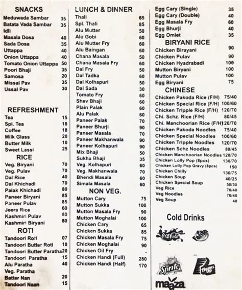 Menu of Laxmi Hotel, Turbhe, Navi Mumbai | June, 2026