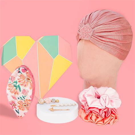 Glam Gift Box with 1 Knotted Hair Band, 1 Metallic Turban, 3 Scrunchie ...
