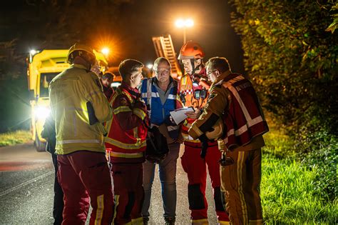 Grote oefening op provinciale weg door hulpdiensten en wegbeheerder ...
