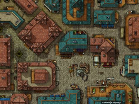 Image result for Small Town Square Map RPG