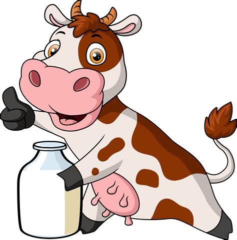 Cute cow cartoon with milk bottle 23878231 Vector Art at Vecteezy
