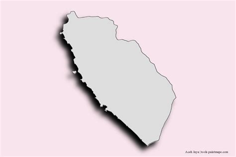 Sample maps of Aceh Jaya generated with map cropping (masking) tool.