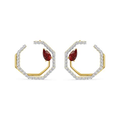 Buy Suzaine Emerald Lab Diamond Hoops Online At Emori