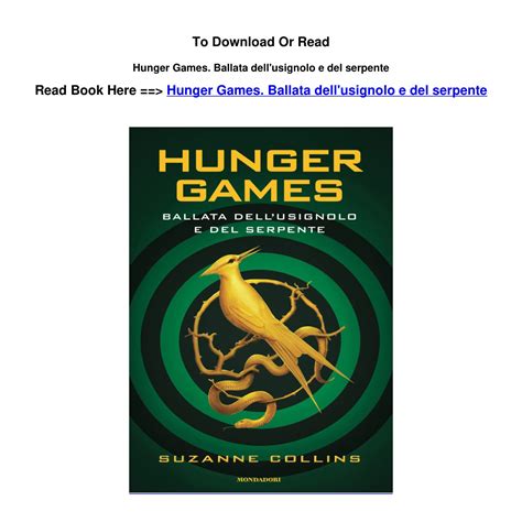 download pdf Hunger Games Ballata dell usignolo e del serpente by ...