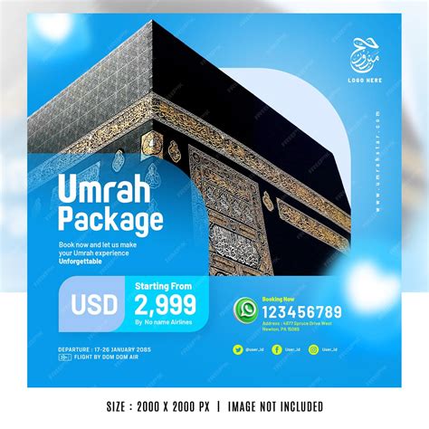 Hajj and umrah poster banner social media flyer templates | Premium PSD