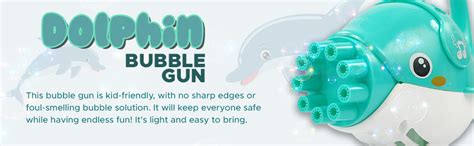 Buy NHR Dolphine Gatling Bubble Gun Blower for Kids, Dolphin Bubble ...