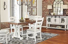Image result for Valebeck Dining Table with Antique White 6 Chairs