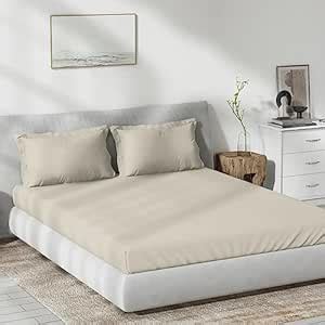 Buy DDECOR - Pack of 1 Dyed Cotton Double Bedsheet with 2 Pillow Covers ...