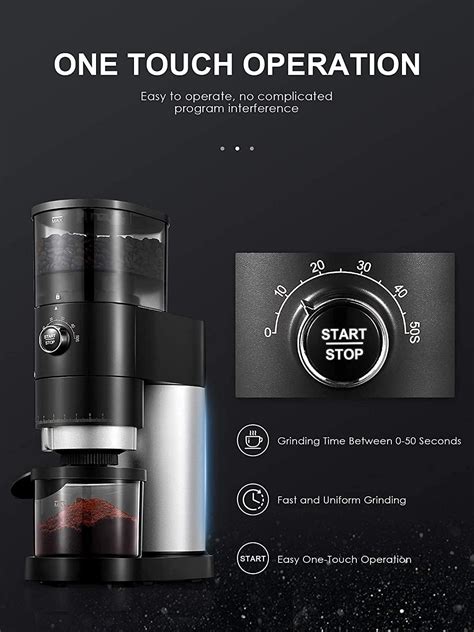 Buy Conical Burr Coffee Grinder, Over 40 Precise Grind Setting for ...