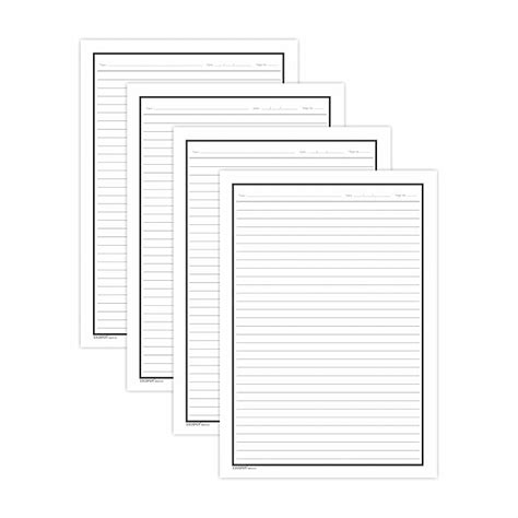 ESCAPER Two Side Ruled Sheets A4 Size – 90 GSM White Paper with Elegant ...