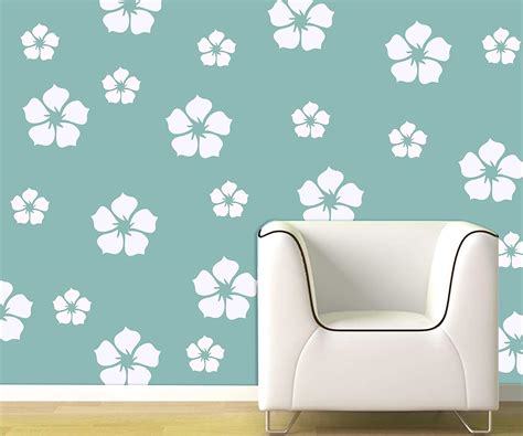Arhat Stencils Glossy PVC ASR-E232 Beautiful Floral Motiff Wall Décor ...