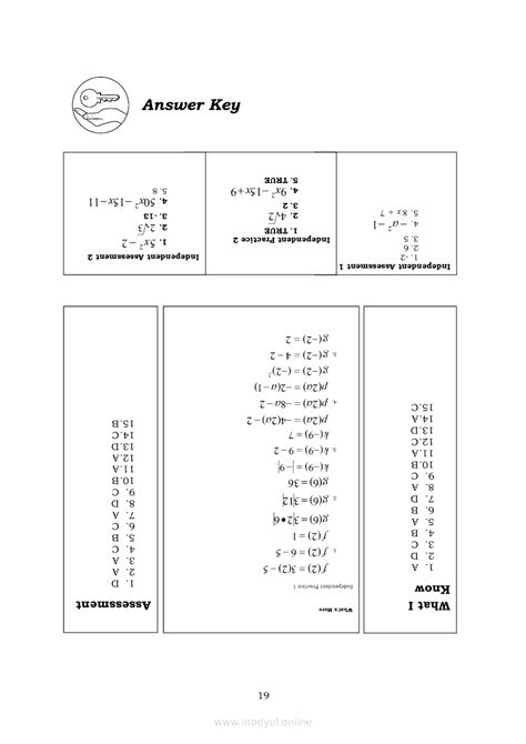 Evaluating Functions Lesson Module 2 的图像结果