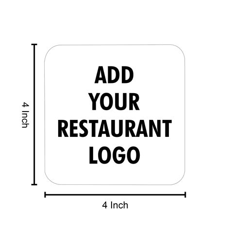 Custom Coasters for Restaurants Bars Cafe Metal Personalized Coaster ...