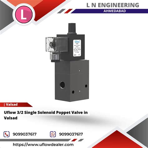 Uflow 3/2 Single Solenoid Poppet Valve In Valsad - L N Engineering