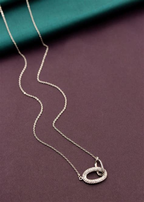 DESIGNER OVAL PENDANT DIA CHAIN – Sonchafa