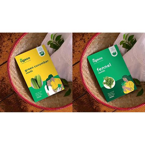 UGAOO Long Cucumber Vegetable Seed (Green, Pack of 1.2g) & UGAOO Fennel ...