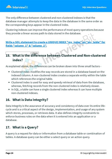 Image result for Interview Questions PDF SQL