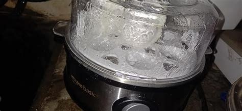 Buy Amazon Basics Stainless Steel Egg Boiler | Measuring Cup | Compact ...