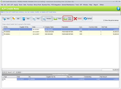 Image result for AutoCount Credit Note