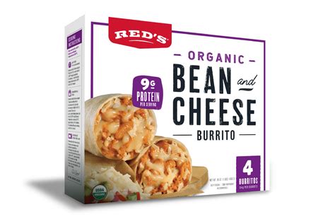 Organic Bean & Cheese Burrito 4-Pack | Red's All Natural