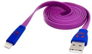 TDG Micro USB Cable 1 m 160118 Lightning Smiley Face LED light Flat ...
