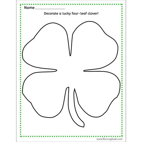 Four Leaf Clover Template Printable
