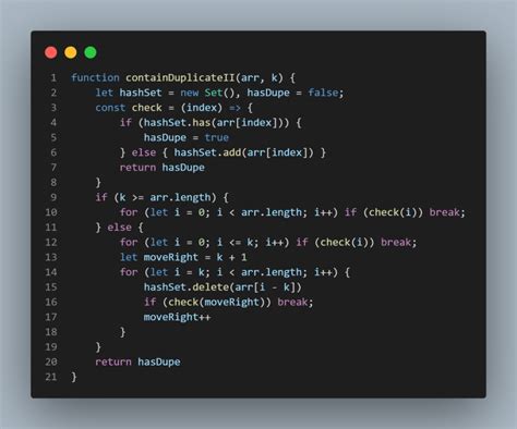 Image result for Contains Duplicate II Program