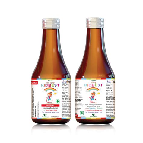 Buy HealthBest Kids Multivitamin & Multimineral (200ml) & Kids Iron ...