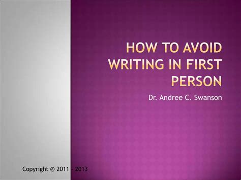How to avoid writing in first person | PPTX