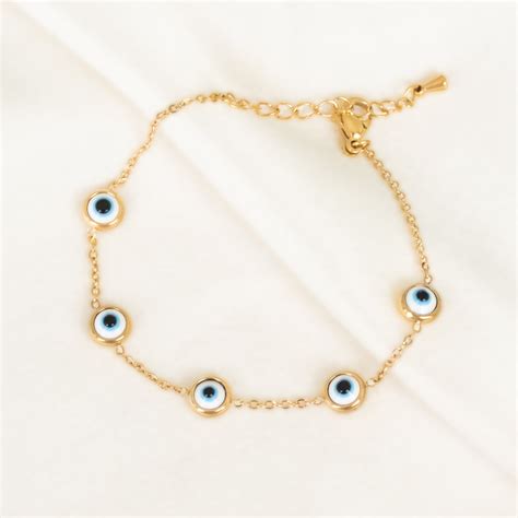 Multi Evil Eyes Bracelet | Upakarna | Evil Eye Collection | Waterproof