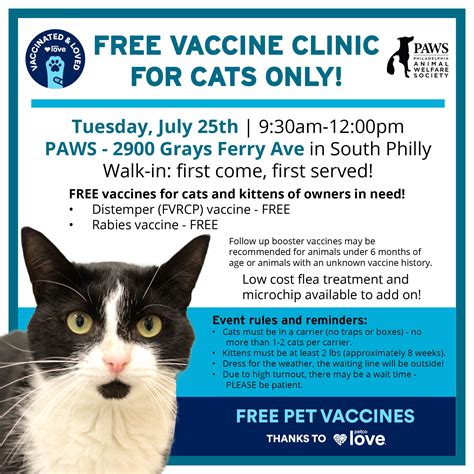Free Vaccine Clinic for Cats