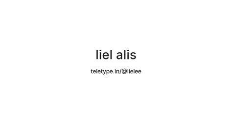 liel alis — Teletype